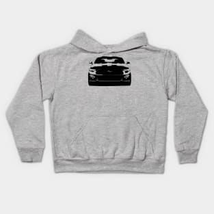 Mustang 5.0 Black 2016 Front View Kids Hoodie